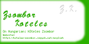 zsombor koteles business card