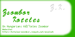 zsombor koteles business card